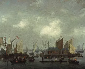 Amsterdam: Shipping on the Ij by Reiner Nooms Oil Painting
