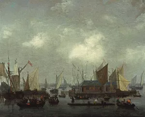 Amsterdam: Shipping on the Ij Oil painting by Reiner Nooms