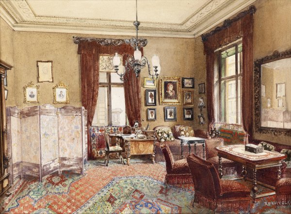 Main Product Photo of Saloninterieur Painting by Reinhold Volkel