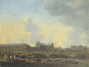 Le Louvre et l'Hotel de Bourbon, vus de la rive gauche by Reinier Nooms Oil Painting
