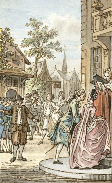 Lucas en Clarisse  by Reinier Vinkeles - Hand-Painted Oil Painting Reproduction