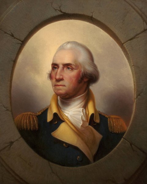 George Washington  by Rembrandt Peale - Hand-Painted Oil Painting Reproduction