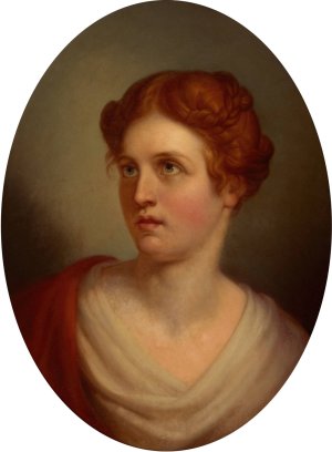 Portrait of a Young Girl by Rembrandt Peale Oil Painting