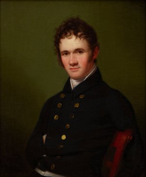 Portrait of Commander Lewis Warrington by Rembrandt Peale Oil Painting