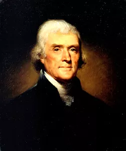 Portrait of Thomas Jefferson painting by Rembrandt Peale