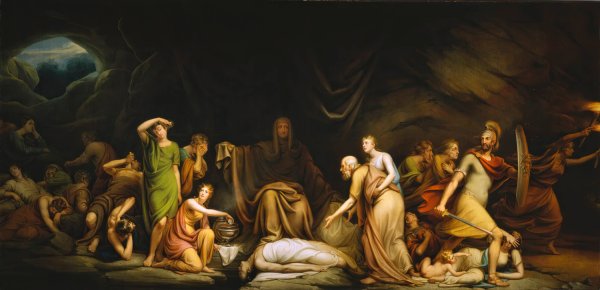 The Court of Death  by Rembrandt Peale - Hand-Painted Oil Painting Reproduction