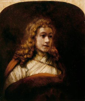 Bust Of A Youth by Rembrandt Van Rijn (Follower) Oil Painting