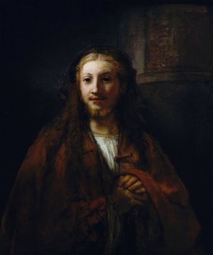 Christ with a Staff by Rembrandt Van Rijn (Follower) Oil Painting
