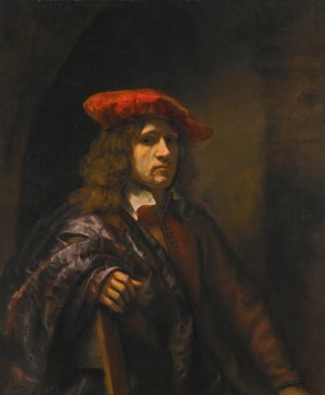 Portrait Of A Young Man by Rembrandt Van Rijn (Follower) Oil Painting