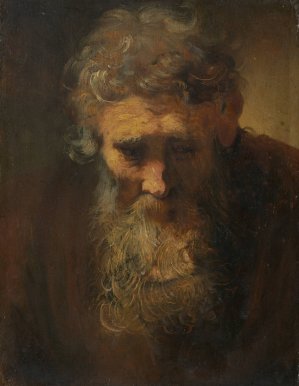 Study of an Old Man by Rembrandt Van Rijn (Follower) Oil Painting