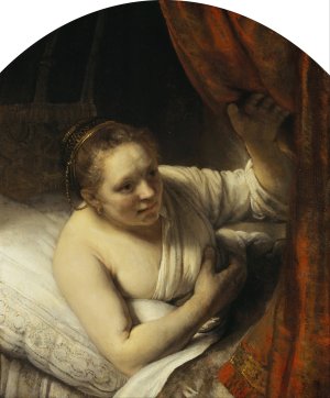 A Woman in Bed by Rembrandt Van Rijn Oil Painting
