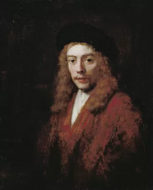 A Young man, perhaps the Artist's Son Titus by Rembrandt Van Rijn Oil Painting