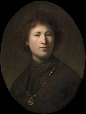 A Young Man with a Chain by Rembrandt Van Rijn Oil Painting
