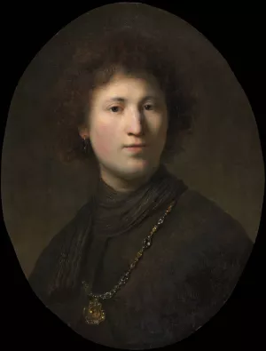 A Young Man with a Chain by Rembrandt Van Rijn Oil Painting