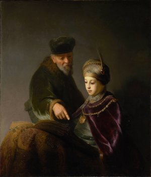 A Young Scholar and his Tutor by Rembrandt Van Rijn Oil Painting