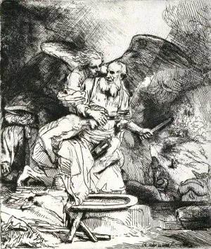 Abraham's Sacrifice by Rembrandt Van Rijn Oil Painting