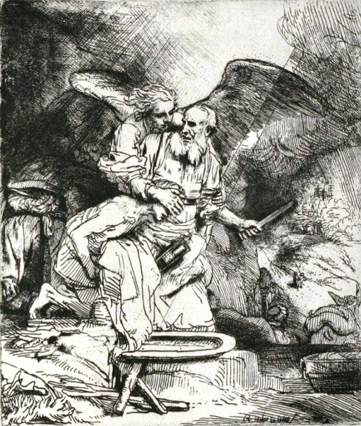 Main Product Photo of Abraham's Sacrifice Painting by Rembrandt Van Rijn