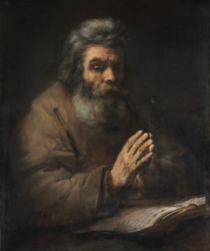 An Elderly Man in Prayer by Rembrandt Van Rijn Oil Painting