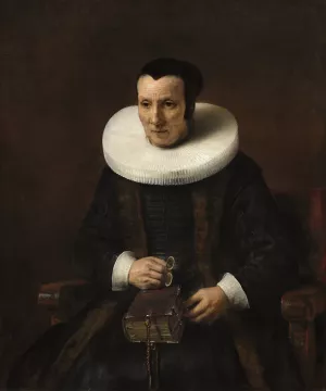 An Old Lady with a Book by Rembrandt Van Rijn Oil Painting