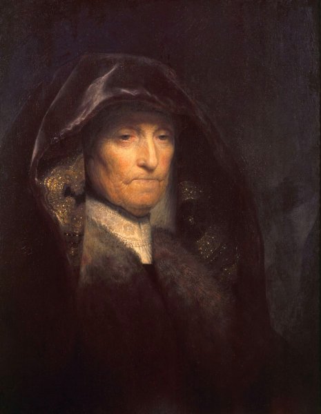 An Old Woman called 'The Artist's Mother' by Rembrandt Van Rijn - Hand-Painted Oil Painting Reproduction