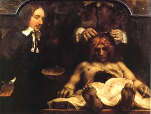 Anatomy of Doctor Deyman by Rembrandt Van Rijn - Oil Painting Reproduction