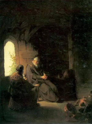 Anna and Blind Tobias by Rembrandt Van Rijn Oil Painting