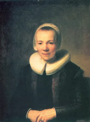 Baerte Martens, Wife of Herman Doomer by Rembrandt Van Rijn - Oil Painting Reproduction