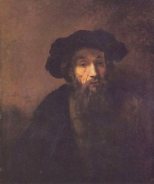 Bearded Man with a Beret by Rembrandt Van Rijn Oil Painting