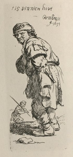 Beggar: and a Companion Piece, Turned to the Left by Rembrandt Van Rijn Oil Painting
