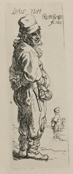 Beggar: and a Companion Piece, Turned to the Right by Rembrandt Van Rijn Oil Painting