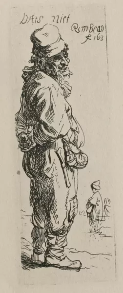 Beggar: and a Companion Piece, Turned to the Right Oil painting by Rembrandt Van Rijn