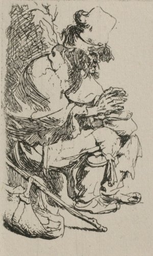 Beggar Warming His Hands by Rembrandt Van Rijn Oil Painting