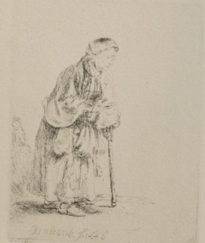 Beggar Woman Asking Alms