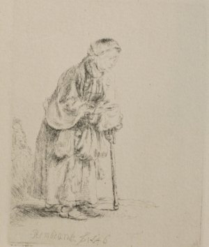 Beggar Woman Asking Alms by Rembrandt Van Rijn Oil Painting