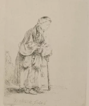 Beggar Woman Asking Alms painting by Rembrandt Van Rijn