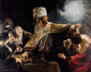 Belshazzar's Feast by Rembrandt Van Rijn Oil Painting