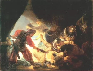 Blinding of Samson painting by Rembrandt Van Rijn