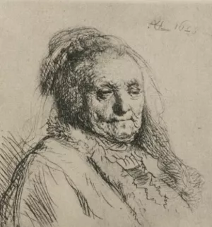 Bust of an Old Woman, Rembrandt's Mother by Rembrandt Van Rijn Oil Painting
