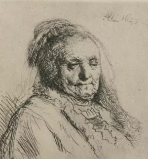 Bust of an Old Woman, Rembrandt's Mother Oil painting by Rembrandt Van Rijn