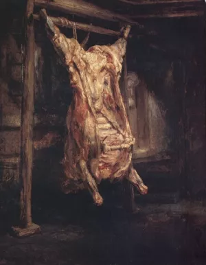 Carcass of Beef by Rembrandt Van Rijn - Oil Painting Reproduction