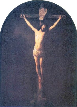 Christ on the Cross by Rembrandt Van Rijn Oil Painting