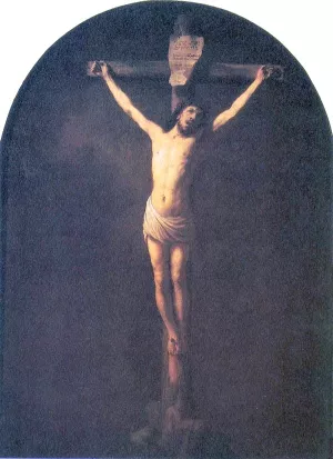 Christ on the Cross by Rembrandt Van Rijn - Oil Painting Reproduction
