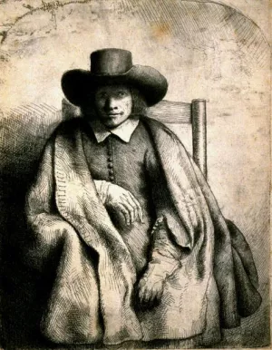 Clement de Jonghe Printseller painting by Rembrandt Van Rijn