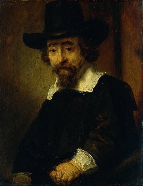 Dr Ephraim Bueno, Jewish Physician and Writer by Rembrandt Van Rijn - Hand-Painted Oil Painting Reproduction