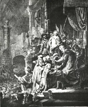 Ecce Homo II by Rembrandt Van Rijn Oil Painting