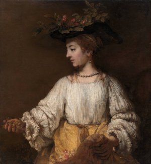 Flora by Rembrandt Van Rijn Oil Painting
