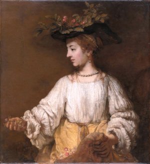 Flora by Rembrandt Van Rijn Oil Painting