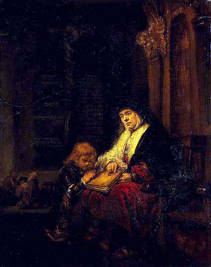 Main Product Photo of Hannah and Samuel Painting by Rembrandt Van Rijn