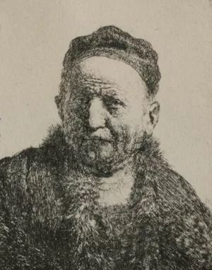 Head and Bust, Full Face Oil painting by Rembrandt Van Rijn