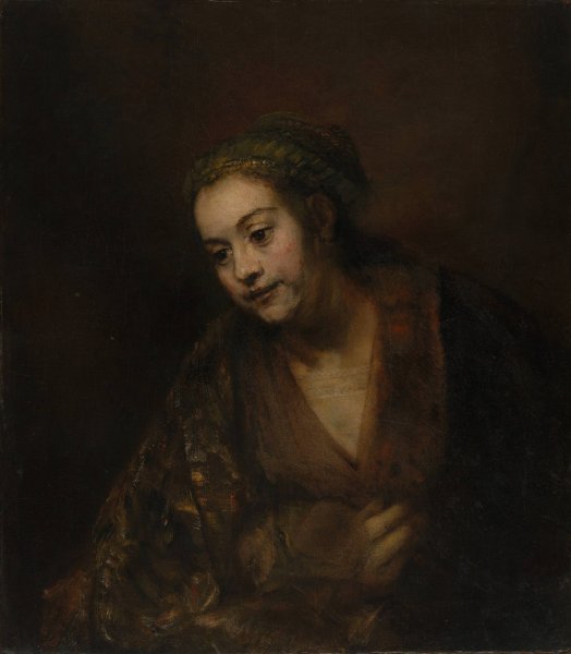 Hendrickje Stoffels  by Rembrandt Van Rijn - Hand-Painted Oil Painting Reproduction